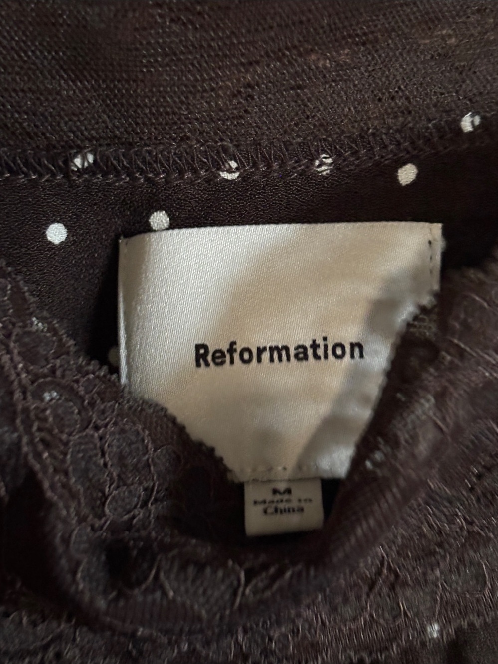 Reformation Bobbie Dress Brown - Size M - Picture 8 of 8